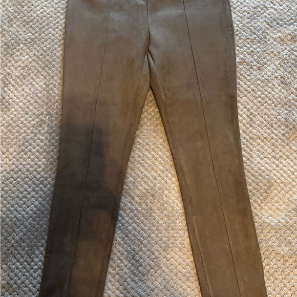 Andrew Marc Brown Polyester Suede-like Trousers - Picture 1 of 7